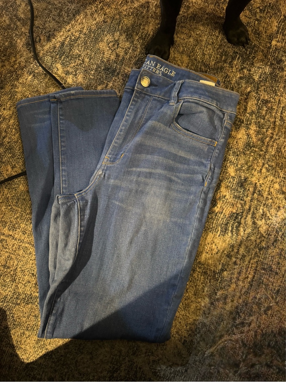 American Eagle Outfitters Women’s Blue Skinny Jeans - Faded Indigo Wash